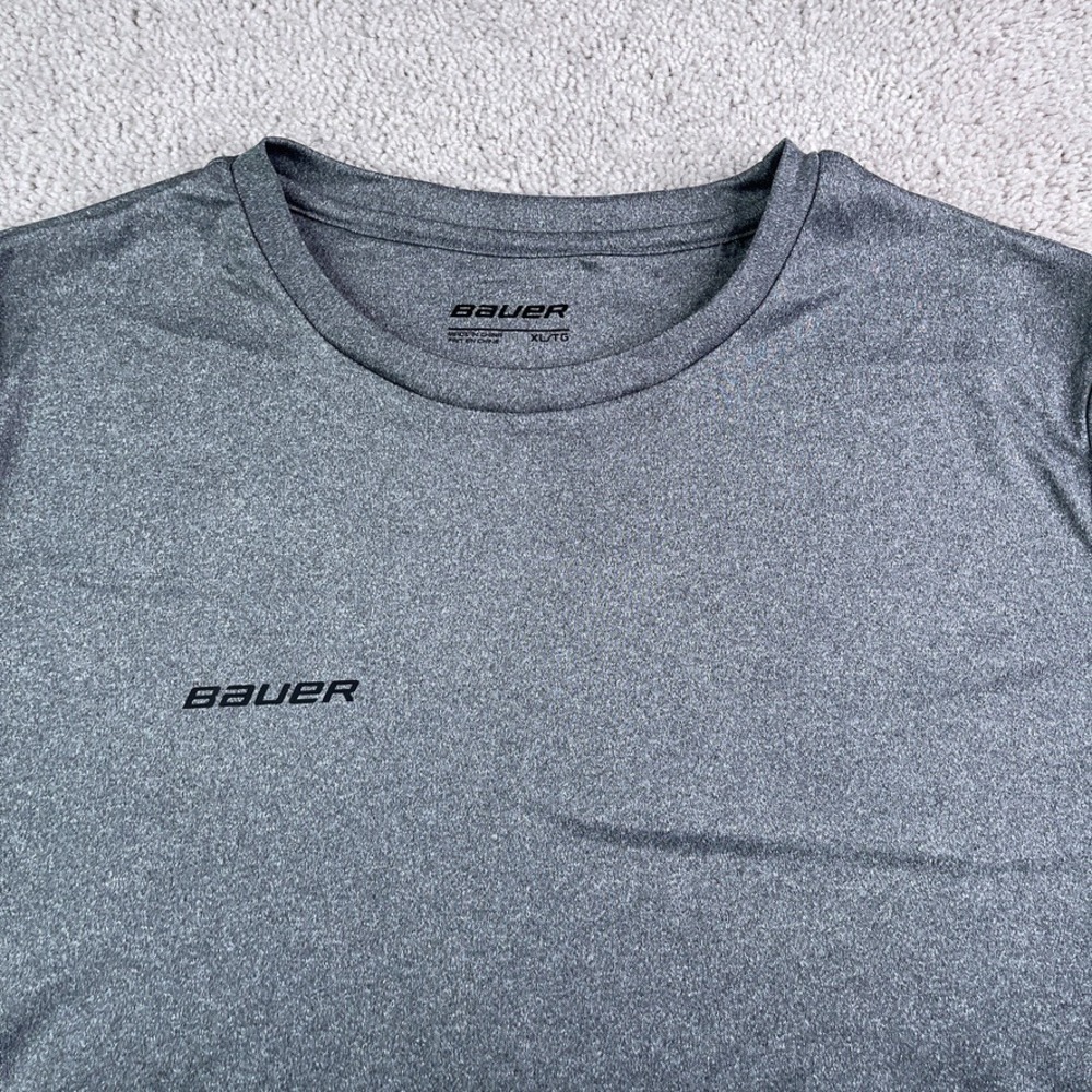 Bauer Hockey Shirt Womens XL Gray Training Short Sleeve Performance Tee - Picture 2 of 10